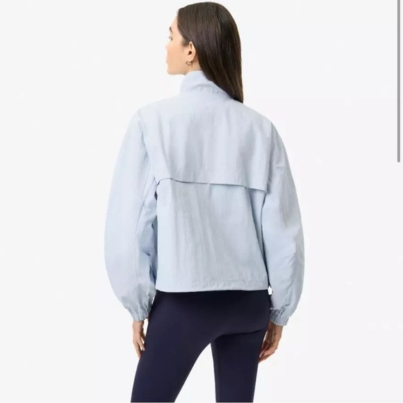 NWT LACOSTE x Bandier Full-Zip Windbreaker Jacket Phoenix Blue Sz L - Picture 3 of 7